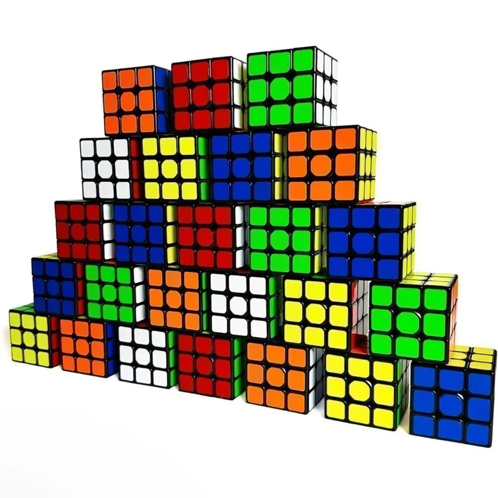 Pack of 12 large Magic Cubes, Twist Puzzle, Puzzle Toys, 3x3 Magic Cube